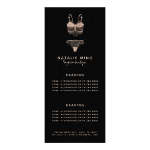 Lace Lingerie Boutique Logo Information of Prijzen Reclamekaart