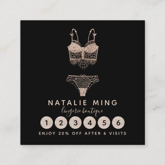 Lace Lingerie Boutique Logo Klantenkaartje (Voorkant)