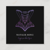 Lace Lingerie Boutique Logo Paars Visitekaartje (Voorkant)