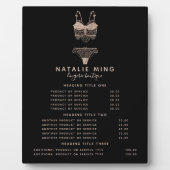Lace Lingerie Boutique Logo Pricing & Services Fotoplaat (Voorkant)
