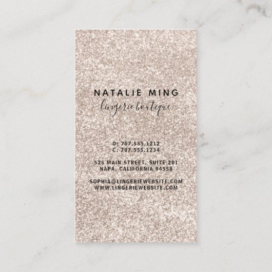 Lace Lingerie Boutique Logo Visitekaartje (Achterkant)