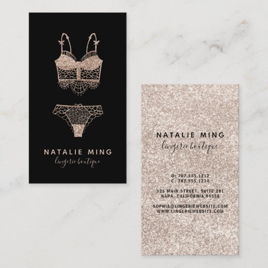 Lace Lingerie Boutique Logo Visitekaartje (Voorkant / Achterkant)