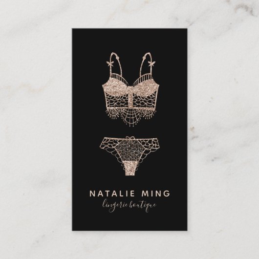 Lace Lingerie Boutique Logo Visitekaartje (Voorkant)