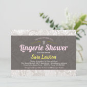 Lace Lingerie Bridal Shower Uitnodiging (Staand voorkant)