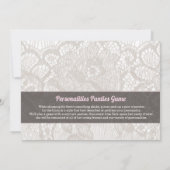 Lace Lingerie Bridal Shower Uitnodiging (Achterkant)