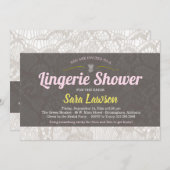 Lace Lingerie Bridal Shower Uitnodiging (Voorkant / Achterkant)