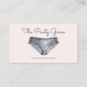 Lace Lingerie Shower Panty Party Informatiekaartje (Achterkant)
