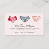 Lace Lingerie Shower Panty Party Informatiekaartje (Voorkant)