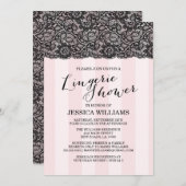 Lace Lingerie Shower-uitnodiging Kaart (Voorkant / Achterkant)