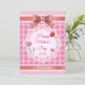 Lace Lint Gelukkige Moederdag Kaart (Staand voorkant)