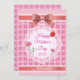 Lace Lint Gelukkige Moederdag Kaart