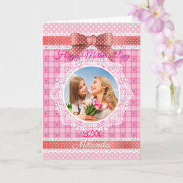 Lace Lint Gelukkige Moederdag Kaart