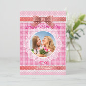 Lace Lint Gelukkige Moederdag Kaart (Staand voorkant)