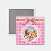 Lace Lint Gelukkige Moederdag Magneet (Voorkant / Achterkant)