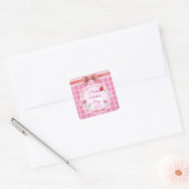 Lace Lint Gelukkige Moederdag Vierkante Sticker (Envelop)