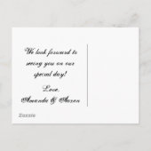 Lace Look Rustic WARM Burlap Wedding RSVP Briefkaa Uitnodiging Briefkaart (Achterkant)