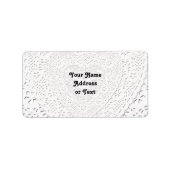 Lace-look stof etiket (Voorkant)