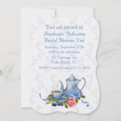 Lace look Vrijgezellenfeest Tea Party Invitation Kaart (Voorkant)