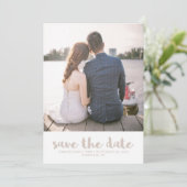Lace look Wedding Save the Date Photo (Staand voorkant)