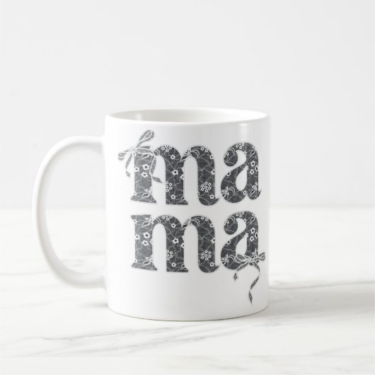 Lace Mama typografie Koffiemok (Links)