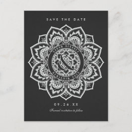 Lace Mandala Bewaar de datum bruiloft Briefkaarten