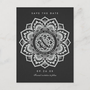 Lace Mandala Bewaar de datum bruiloft Briefkaarten