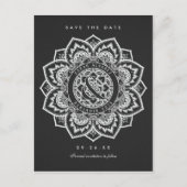 Lace Mandala Bewaar de datum bruiloft Briefkaarten (Voorkant)
