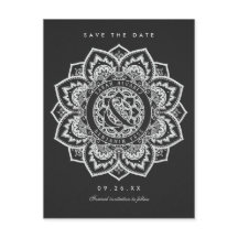 Lace Mandala Bewaar de datum bruiloft Briefkaarten