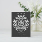 Lace Mandala Bewaar de datum bruiloft Briefkaarten (Staand voorkant)