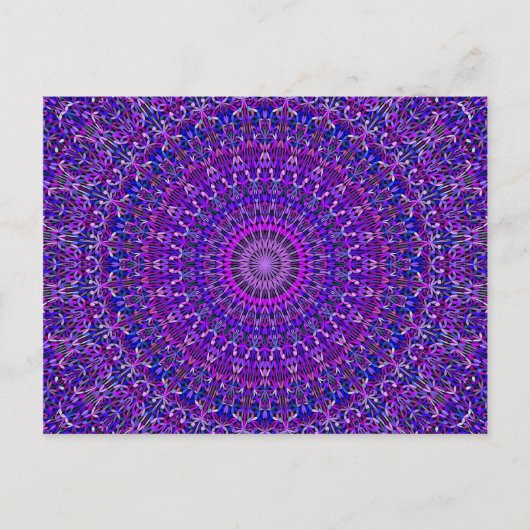 Lace Mandala in het Paars en blauw Briefkaart (Voorkant)
