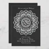 Lace Mandala Wedding Invitations Kaart (Voorkant / Achterkant)