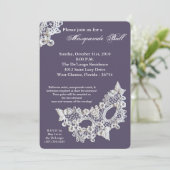 Lace Masquerade Ball Mask Costume Halloween Part Kaart (Staand voorkant)