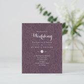 Lace Merlot Ivory Wedding Invitding Budget (Staand voorkant)