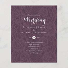 Lace Merlot Ivory Wedding Invitding Budget