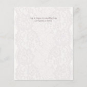 Lace Merlot Ivory Wedding Invitding Budget (Achterkant)