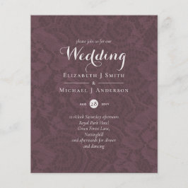 Lace Merlot Ivory Wedding Invitding Budget