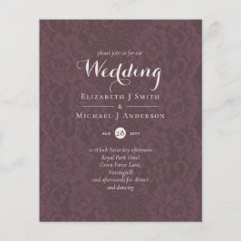 Lace Merlot Ivory Wedding Invitding Budget