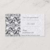 Lace Modern Subtlety Damask Hair Salon Appointment Afsprakenkaartje (Achterkant)