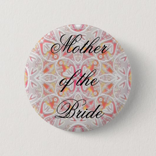 Lace, moeder van de bride ronde button 5,7 cm (Voorkant)