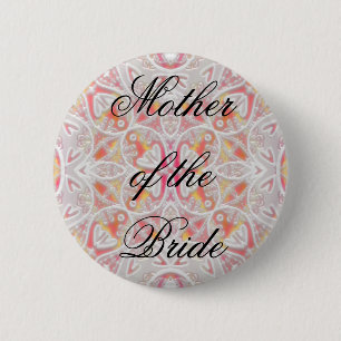 Lace, moeder van de bride ronde button 5,7 cm