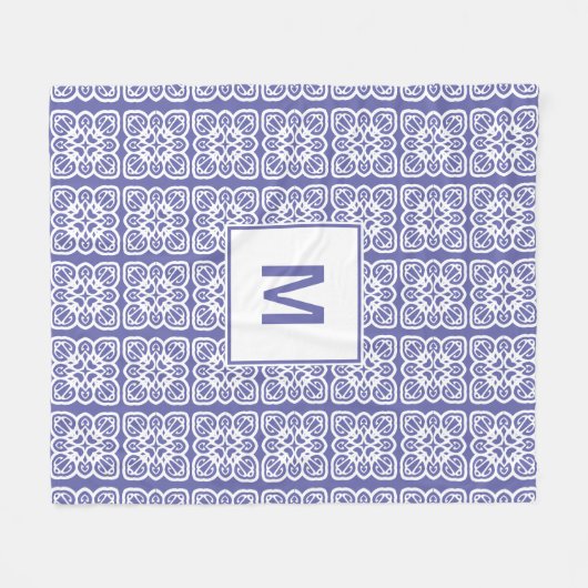  Lace Monogram Fleece Deken (Voorkant (Horizontaal))