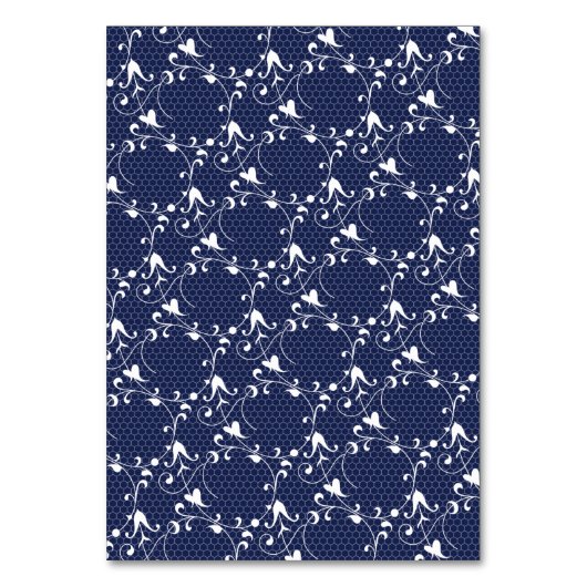 Lace Monogram Trouwtafel Nummers Kaart (Achterkant)