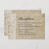  Lace Old World Weddenschapskaart Informatiekaartje (Voorkant / Achterkant)