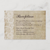  Lace Old World Weddenschapskaart Informatiekaartje (Voorkant)