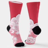 Lace op rood sokken (Gebogen)