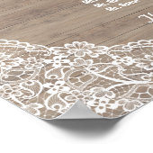  Lace Oude Schuur Trouwstoel Grafiek Poster (Hoek)