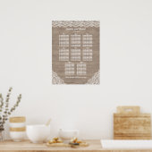  Lace Oude Schuur Trouwstoel Grafiek Poster (Keuken)