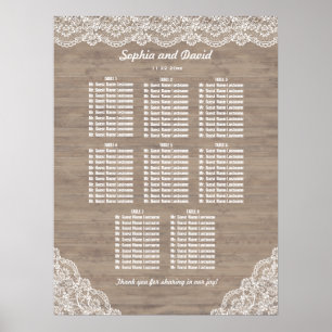 Lace Oude Schuur Trouwstoel Grafiek Poster