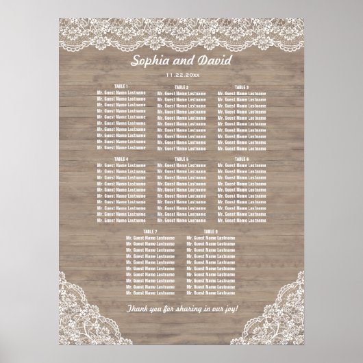  Lace Oude Schuur Trouwstoel Grafiek Poster (Voorkant)