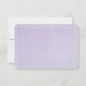 Lace over het RSVP-huwelijk in Lavender RSVP Kaartje (Achterkant)
